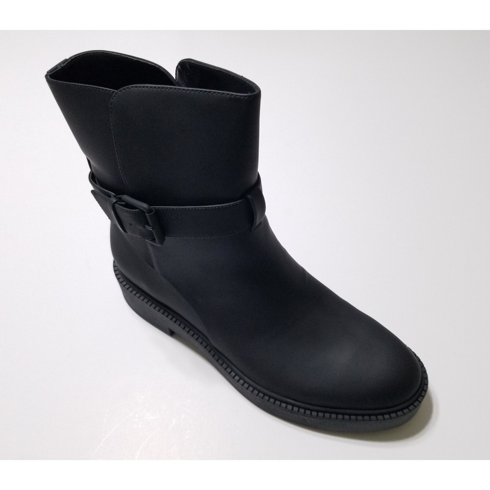 NIB Vince Kaelyn Leather Waterproof Moto Ankle Boots Black Buckle 9.5 $350 - Picture 5 of 16
